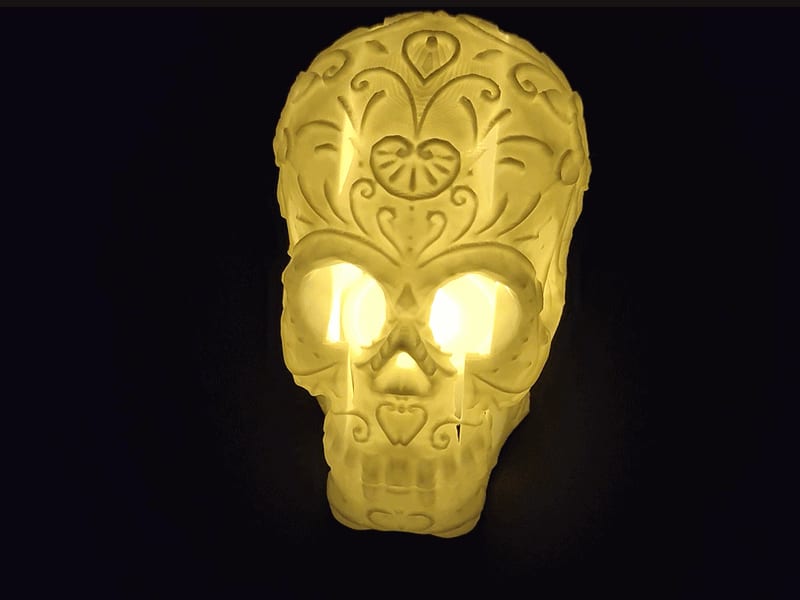 Halloween Skull Candle Lamp
