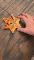 print in place 6 pointed collapsing star