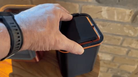 Bird or Fish Feed Container with Lid