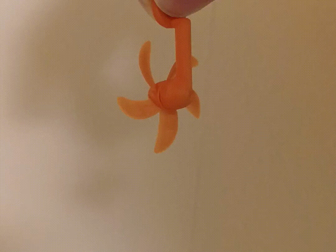 Miniature Spinning Ship Propeller