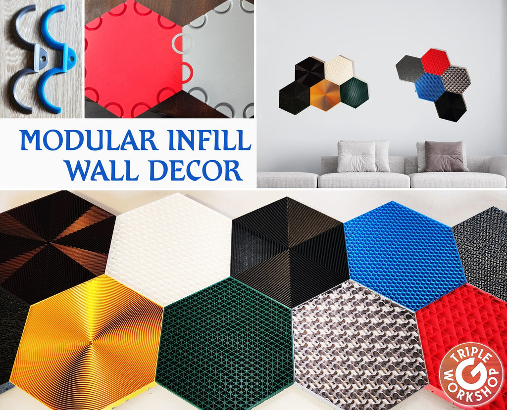 Modular infill wall decor project ⬡