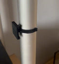 snap on pipe clamp with slide in base