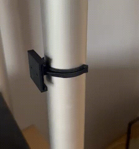 snap on pipe clamp with slide in base