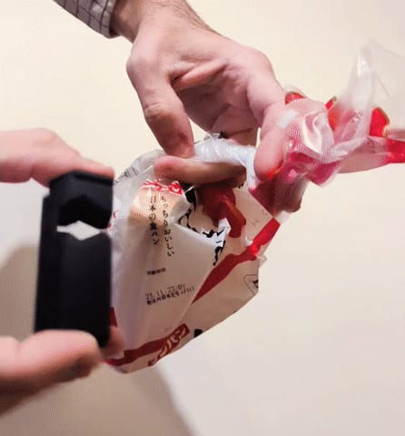 Bag clip - No supports needed "Polygonal" version