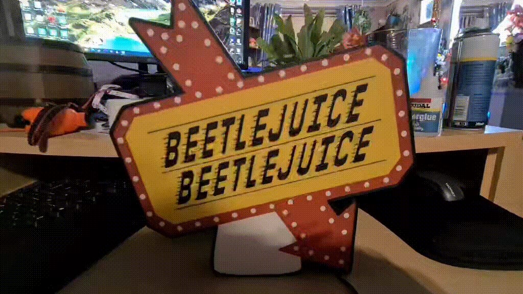 Beetlejuice Arrow Sign Lightbox