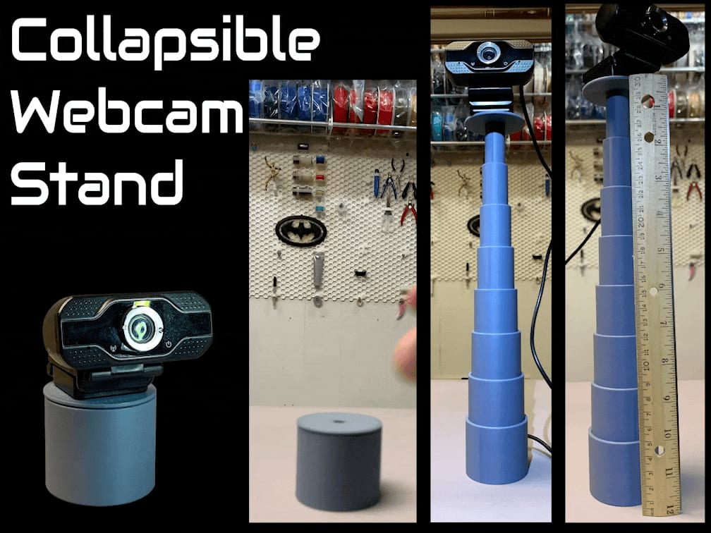 Collapsible Webcam Stand | Telescoping | Lockable