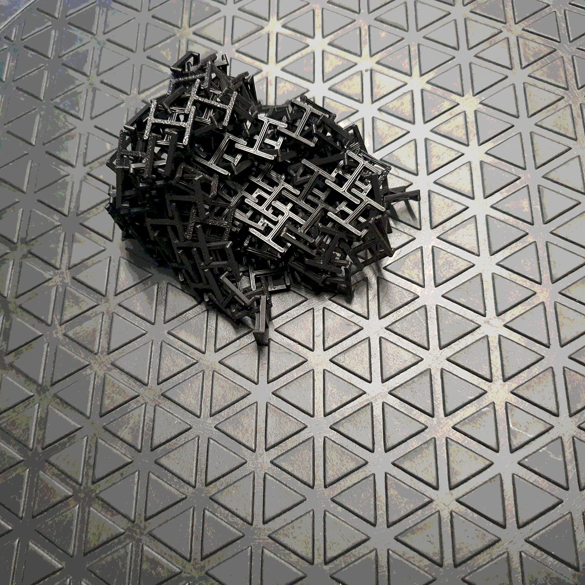 fabric lattice cube pattern