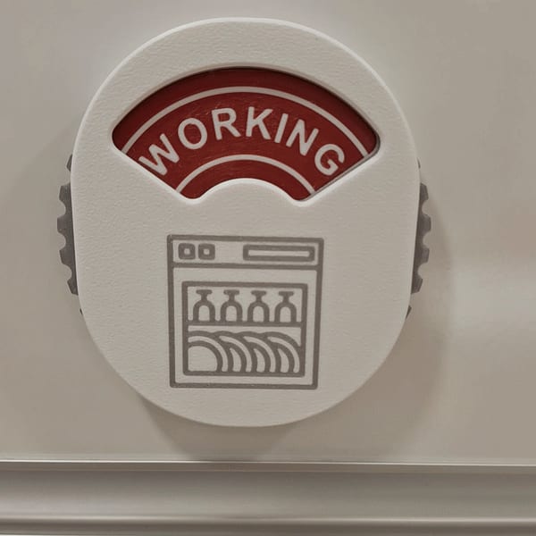 Rotating Dishwasher Status Indicator - 3 states