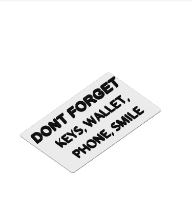 Dont forget sign