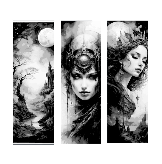 Three High Fantasy Bookmarks - Hueforge