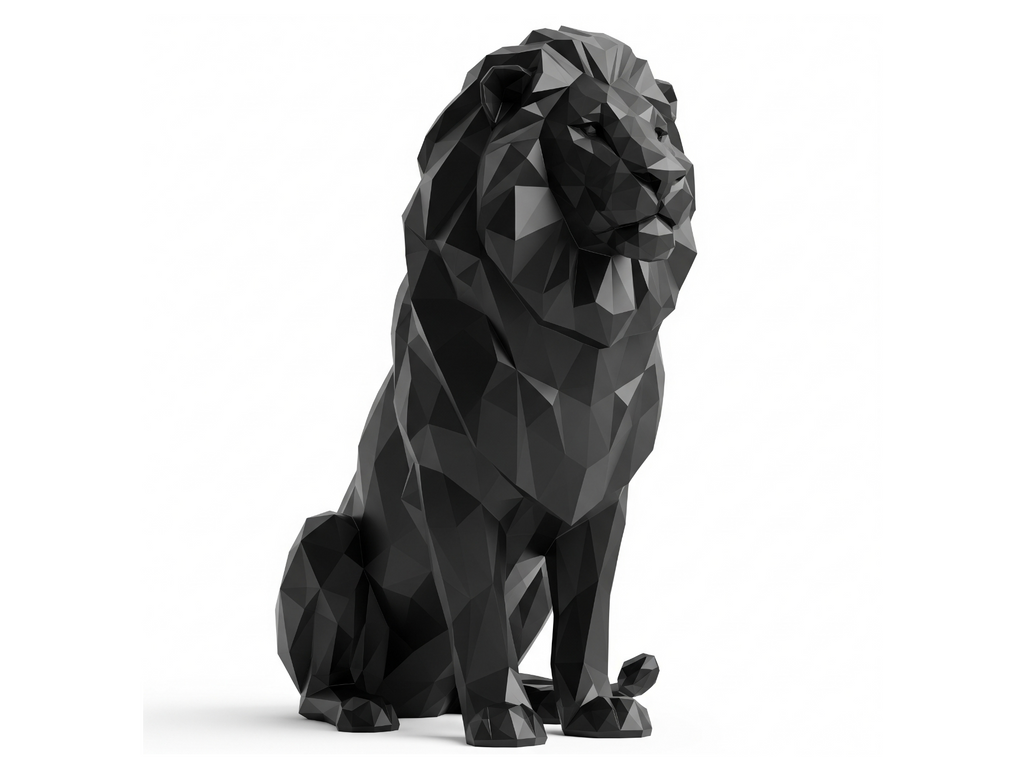 Leon decorativo Low Poly