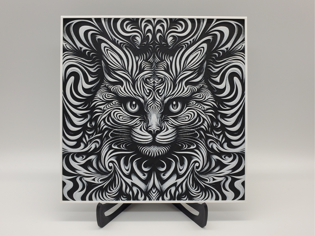 Psychedelic Cat Visual Illusion