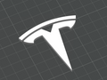 Tesla Emblem Logo - No Text, 3D Printed