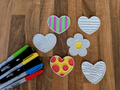 Mothersday Valentine Gift Coloring Heart Pack DIY