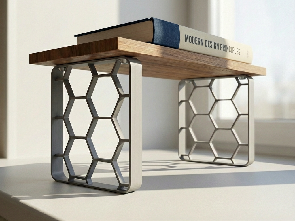 Configurable shelf riser with hexagon ribs