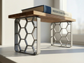 Configurable shelf riser with hexagon ribs