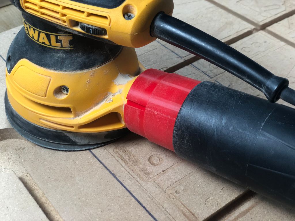 Dewalt sander vacuum adapter 2-1/8 & 2-1/4 OD