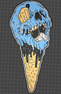 Ice cream Zombie Wallart