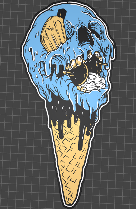 Ice cream Zombie Wallart