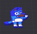 bluey keychain keyring / necklace charm