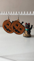 Earring pumpkin halloween horror