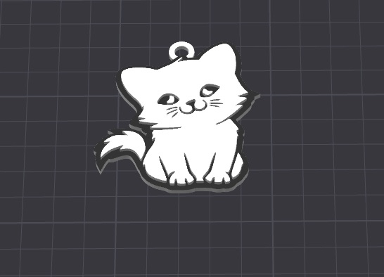 cute cat keychain / necklace charm free commercial