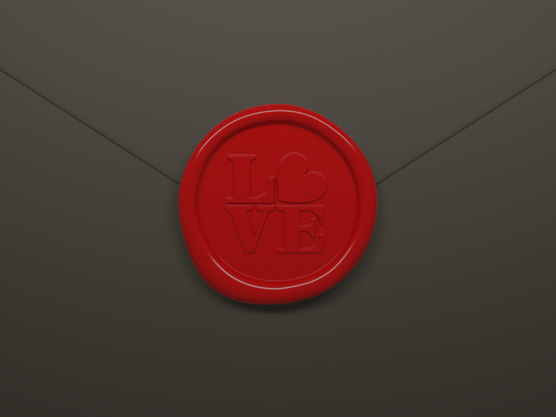 Sealing wax stamp for wedding invitation