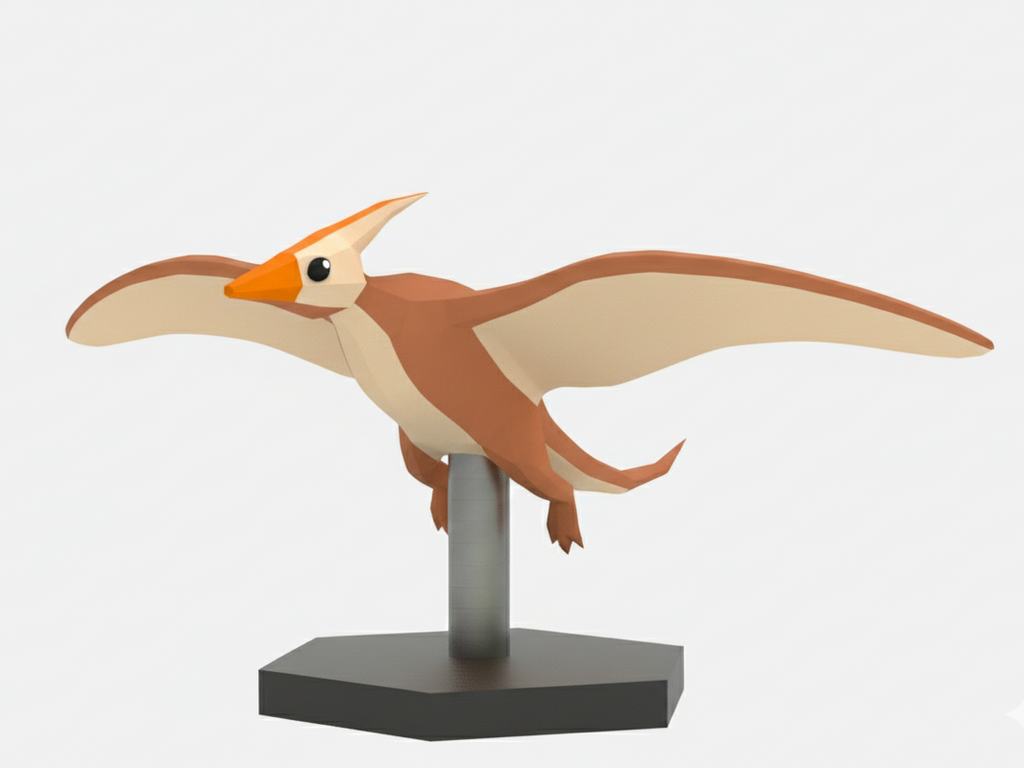 Flying Pteranodon Dinosaur Figure. For Painting.