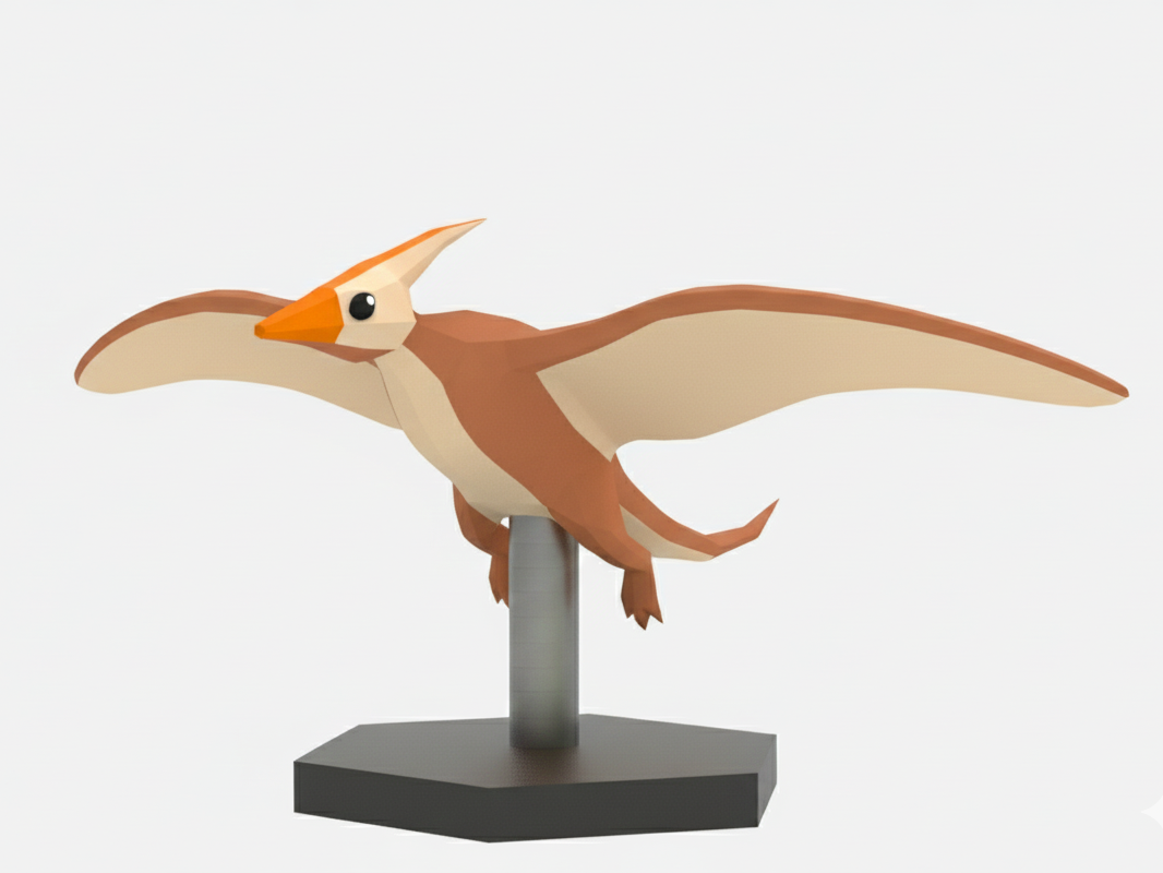 Flying Pteranodon Dinosaur Figure. For Painting.