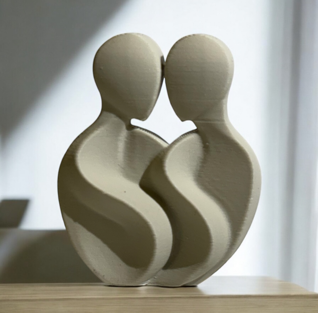 couple scultpture minimalistic Valentines day