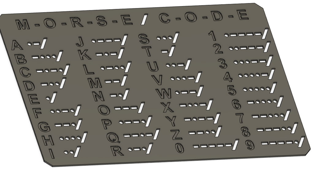 Morse code template