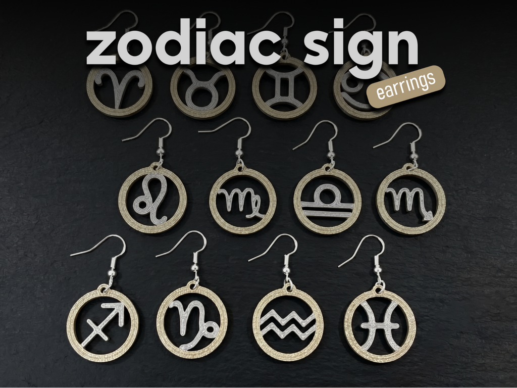 Zodiac Earrings • All Signs • Free Commercial Use