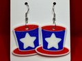 July 4th Hat Ear-Rings