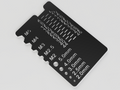 Screw measuring credit card