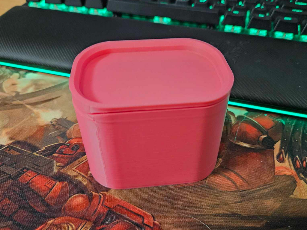 Slide top box with divider
