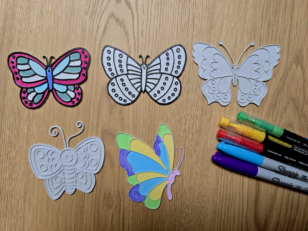 Cute Butterfly Pack 2 DIY Coloring Insect Bugs Fun