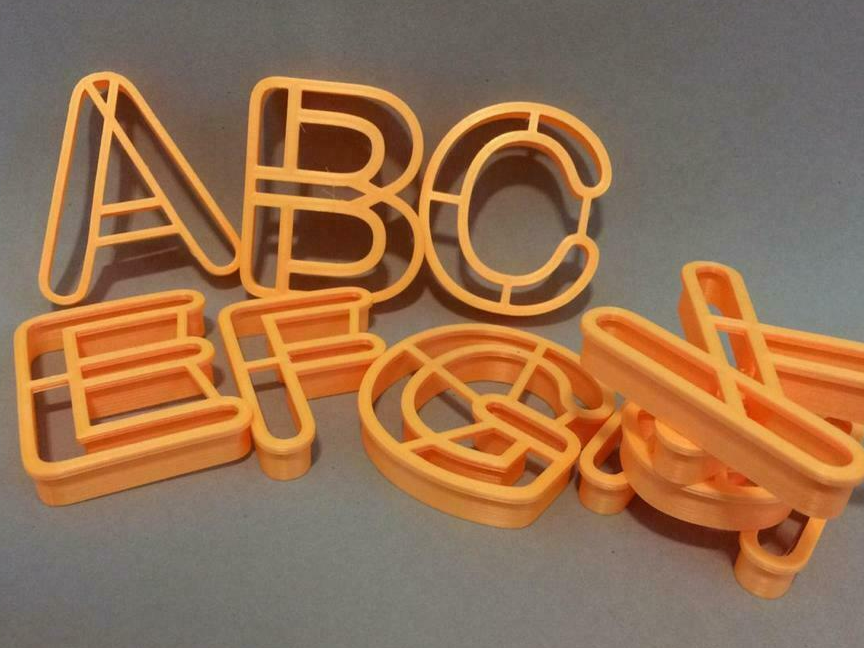 ALPHABET LETTERS COOKIE CUTTERS