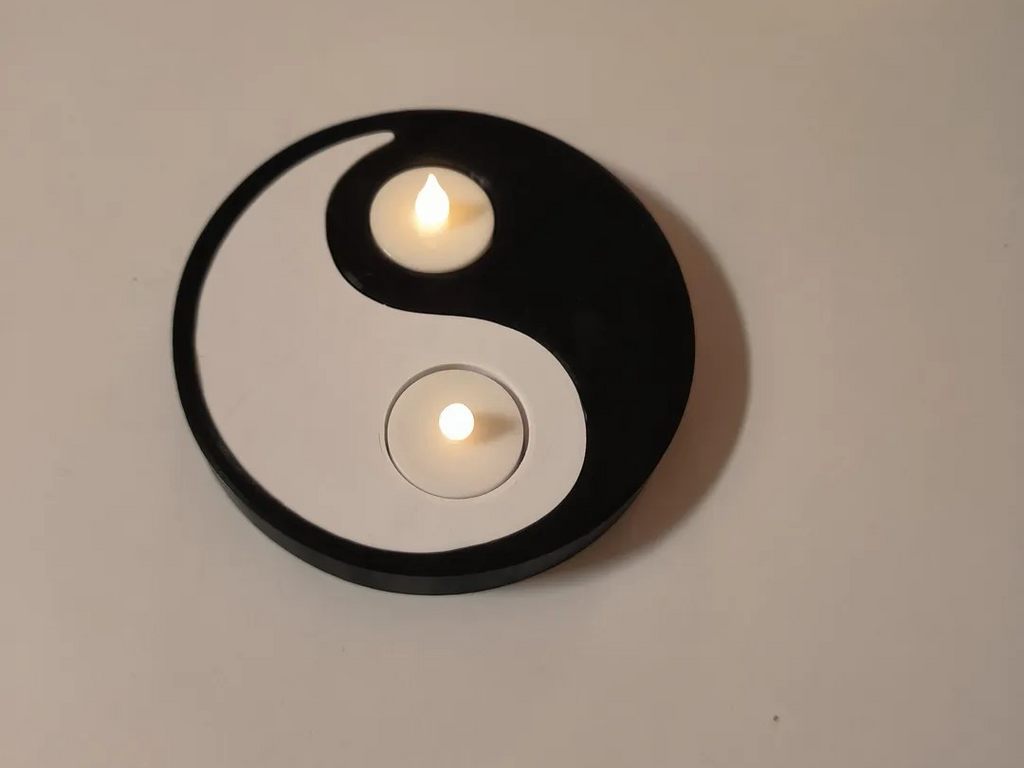Yin Yang tea light
