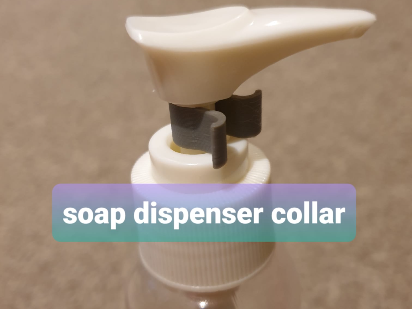 Soap bottle dispenser collar