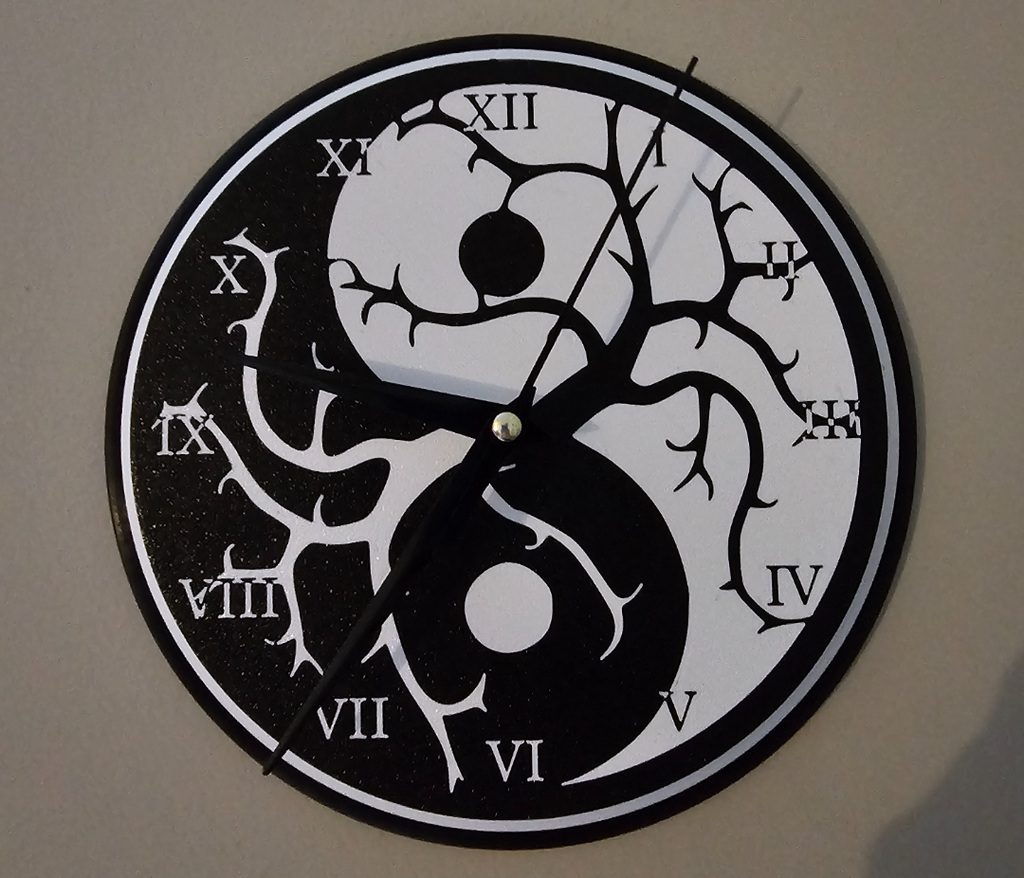 Yin Yang Tree of Life Clock