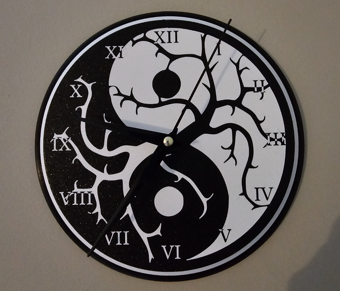 Yin Yang Tree of Life Clock