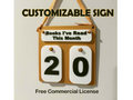 Customizable event hanging sign