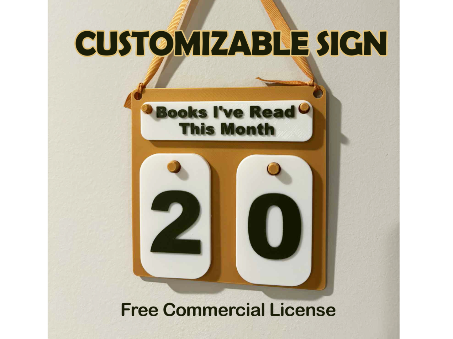 Customizable event hanging sign