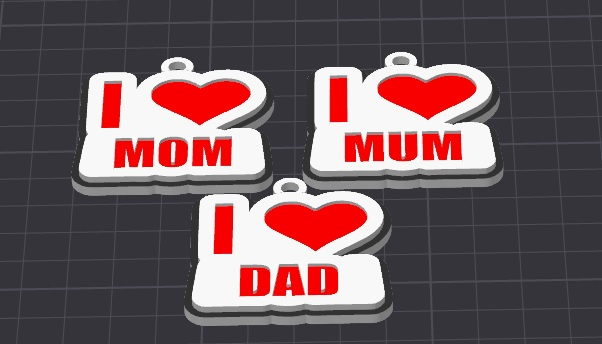 i love- keychain (free commercial)