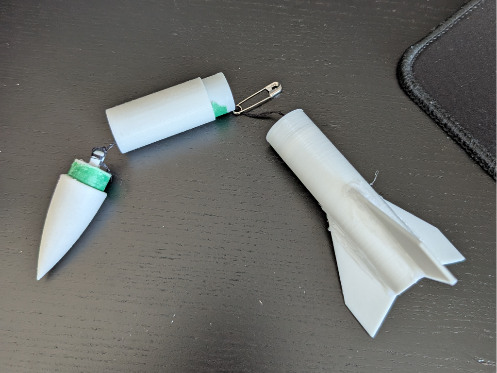 Model rocket for B-class motor