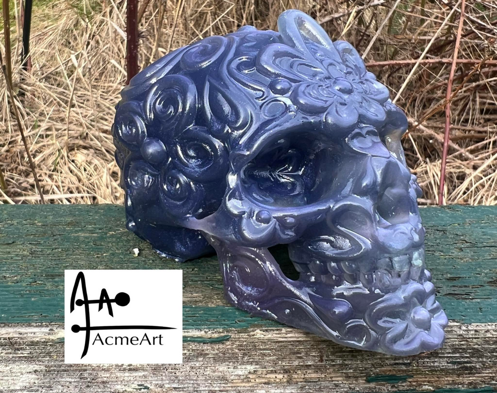 Sugar Skull multi color painted compatible