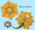 Flower on bearing (parametric)
