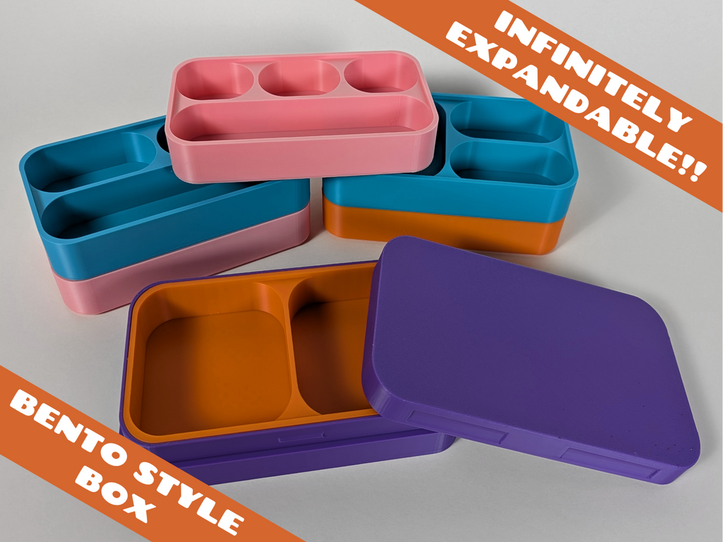 Expandable Bento Style Box w/ Stackable Inserts
