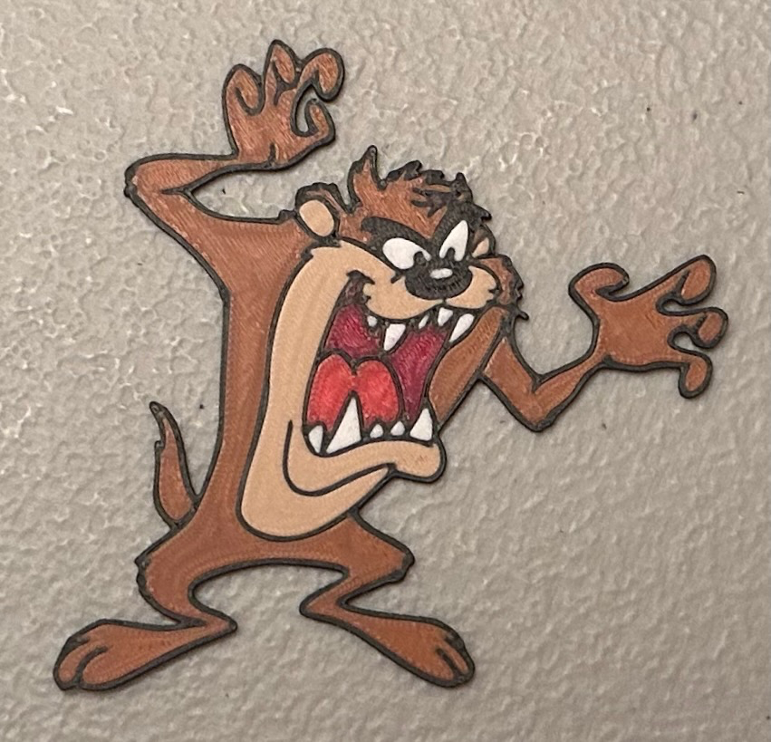 Multicolor Tasmanian Devil Magnet