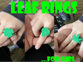 Leaf Rings with natural leaves for girls